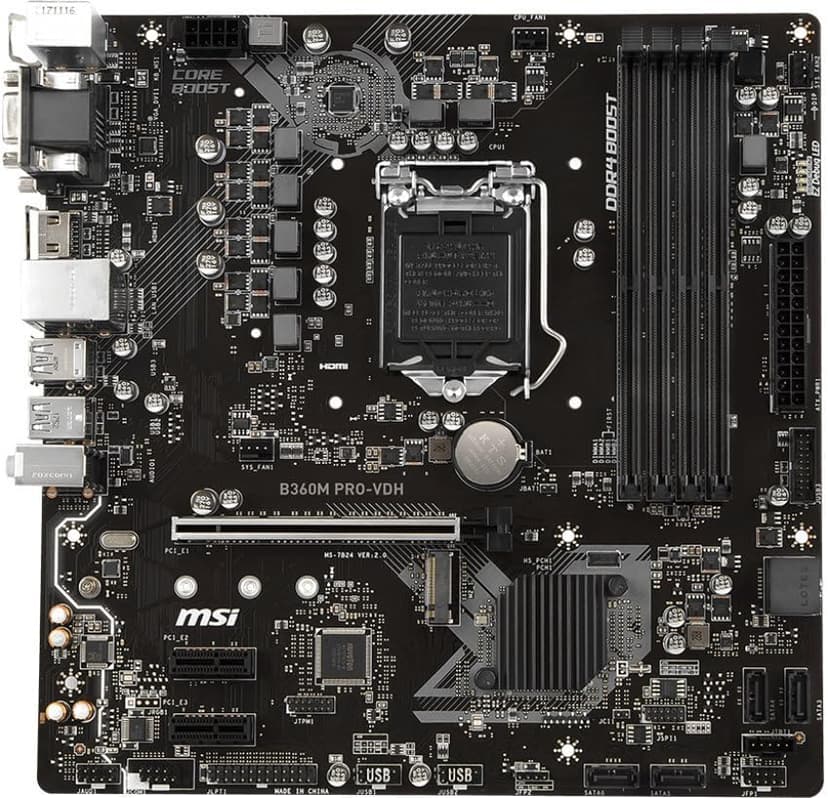 MSI B360M PRO-VDH Desktop Motherboard Intel Chipset Socket H4 LGA-1151