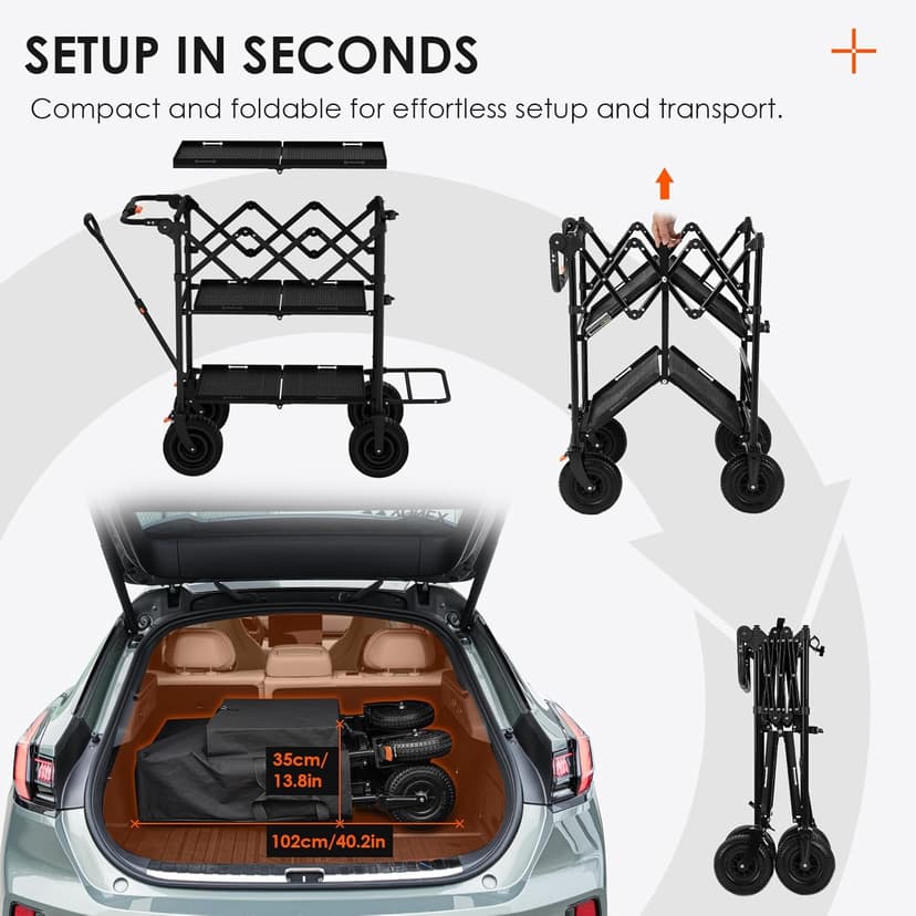 TARION Video Production Camera Cart: Foldable Cart for Photographer Quick Release with 360° Swivel Wheels for Film Studio Stage Lighting Storage Digital Tech Cart Payload up to 440lb Titanrig Cart