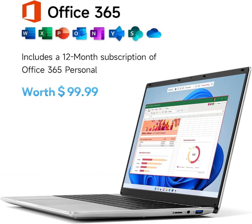 jumper Laptop, 12GB RAM 640GB ROM, Office 365-1 Year 5305U Processor, 15.6 Inch Computer, FHD IPS Screen, 38Wh Battery, 2 Stereo Speakers, USB3.0 * 2, HDMI, for Business and Students.