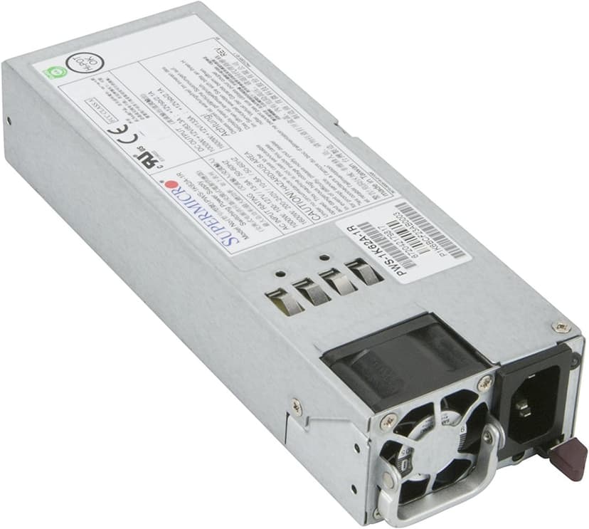 Supermicro PWS-1K62A-1R 1000W/1600W 1U 80 Plus Titanium Redundant Type Power Supply W/PFC & PM Bus