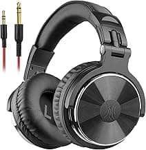 OneOdio Wired Over Ear Headphones Hi-Res Studio Monitor & Mixing DJ Stereo Headsets with 50mm Drivers and 1/4 to 3.5mm Jack for AMP Computer Recording Podcast Keyboard Guitar Laptop - Black