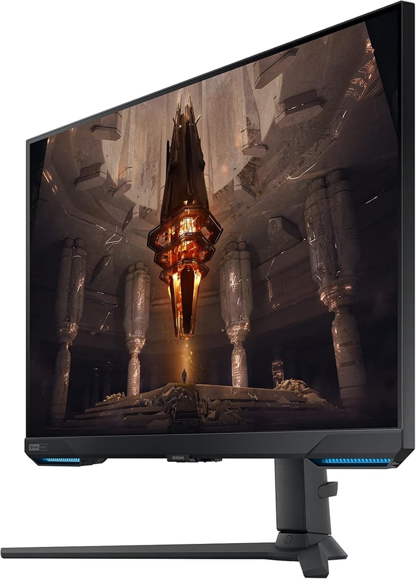 SAMSUNG 28” Odyssey G70B Series 4K UHD Gaming Monitor, IPS Panel, 144Hz, 1ms, HDR 400, G-Sync and FreeSync Premium Pro Compatible, Ultrawide Game View, LS28BG702ENXGO, Black