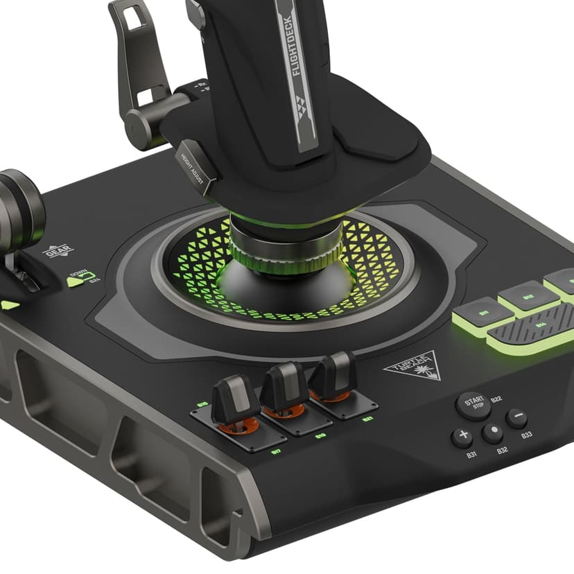 Turtle Beach VelocityOne Flightdeck Universal HOTAS Simulation System Joystick & Throttle for Air & Space Combat Simulation For Windows 10 & 11 PCs – Touch Display & Buttons, 139 Programmable Controls