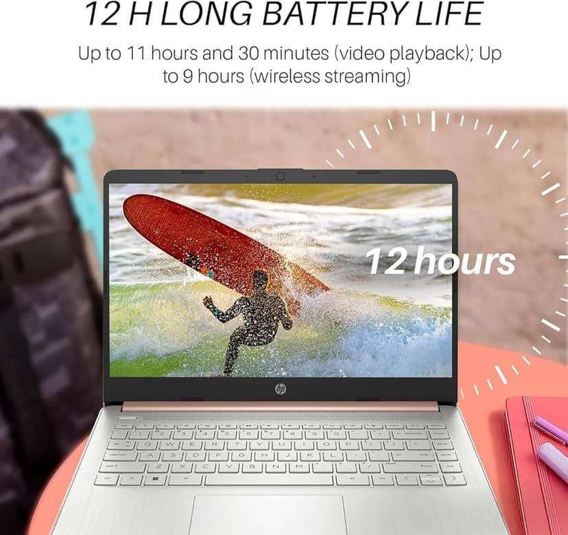 HP-14inch Laptop-Windows11 Laptop-School - Microsoft Office 365 - Quad-core Intel Processor - Long Battery Life - Ultralight Laptop for Student- Mini Laptop (16GB RAM |512GB PCIE SSD)