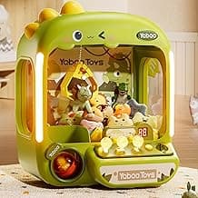 64 PCS Large Claw Machine for Kids Dinosaur,Vending Machine Toys with Sound Lights,Candy and Prize Electronic Dispenser Game Ages 3-4 4-8,Birthday Party Gift for 3 4 5 6 Year Old Boys Girls