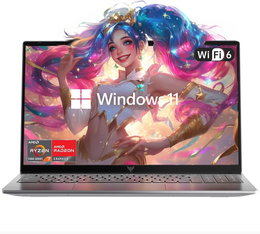 AMD Laptop,15.6'' FHD Display Laptop with AMD Ryzen 7 5000 Series(8C/16T,Up to 4.3Hz), 16GB DDR4x2 512GB SSD Notebook Computer with Numeric Keyboard, WIFI6