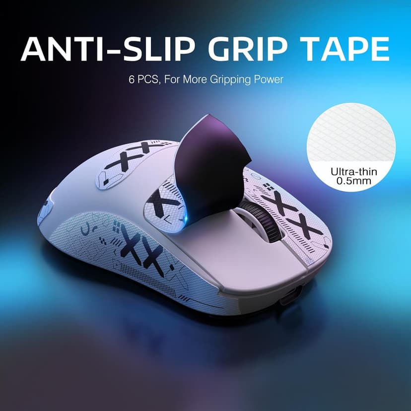 ATTACK SHARK X3 Lightweight Wireless Gaming Mouse, 49g Tri-Mode Bluetooth/2.4G/USB-C Wired Mouse, PAW3395 26K DPI Sensor, 200h Battery Life, Programmable Buttons, Griptape for PC/Laptop/Mac
