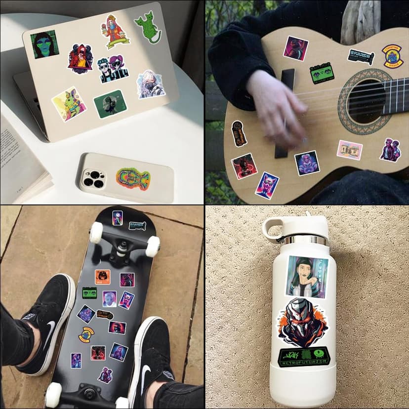 Cyberpunk Stickers for Kindle Boys Cyberpunk Stickers for Water Bottles Scrapbook Laptop Book Waterproof(75 Pcs)