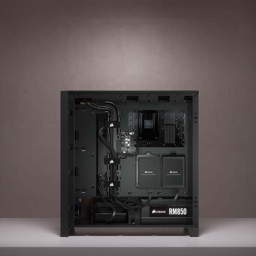 CORSAIR iCUE 4000X RGB Tempered Glass Mid-Tower ATX PC Case - 3X SP120 RGB Elite Fans - iCUE Lighting Node CORE Controller - High Airflow - Black