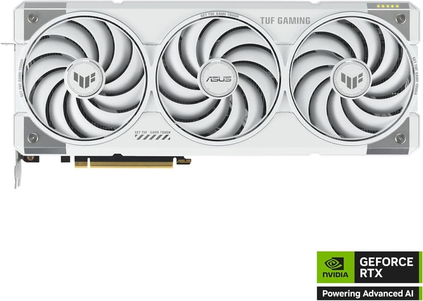 ASUS TUF Gaming GeForce RTX ™ 5070 Ti 16GB GDDR7 White OC Edition Gaming Graphics Card (PCIe® 5.0, HDMI®/DP 2.1, 3.125-slot, Military-Grade Components, Protective PCB Coating, axial-tech Fans)