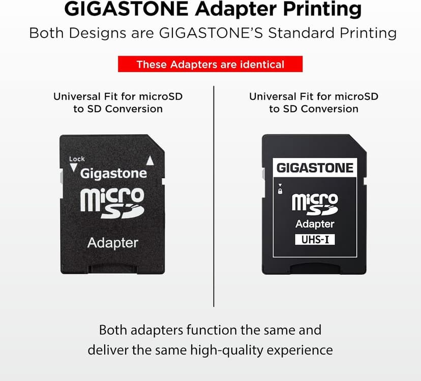 GIGASTONE 64GB 2-Pack Micro SD Card, 4K UHD Video, Surveillance Security Cam Action Camera Drone Professional, 90MB/s Micro SDXC UHS-I U3 Class 10