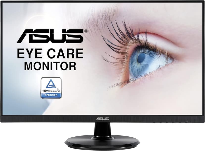 ASUS VA24DQ 23.8” Monitor, 1080P Full HD, 75Hz, IPS, Adaptive-Sync/FreeSync, Eye Care, HDMI DisplayPort VGA, Frameless, VESA Wall Mountable ,BLACK