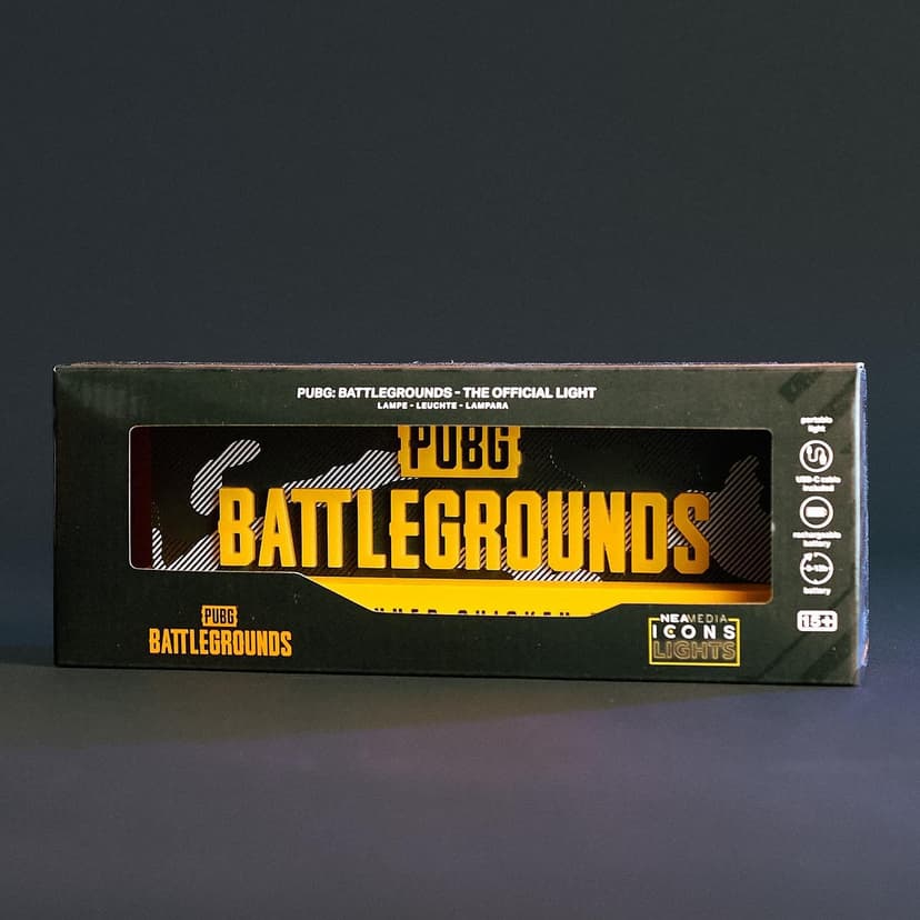 PUBG: Battlegrounds Logo Light, Official License, LED Light for Living Room or Office, Compatible Mobile, Xbox, PS5 and PC, Gift Idea