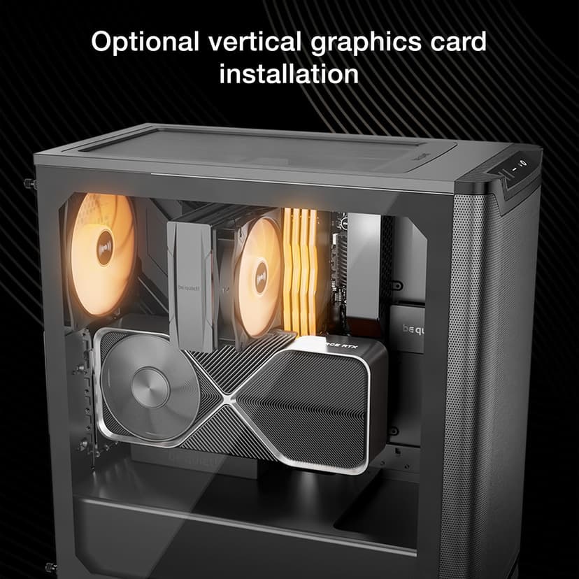 be quiet! Pure Base 501 LX Black Mid-Tower ATX Case | High Airflow | 4 Preinstalled Light Wings LX PWM Fans | ARGB Lighting with Controller and PWM hub | Optimized Air Pressure Case | BGW78