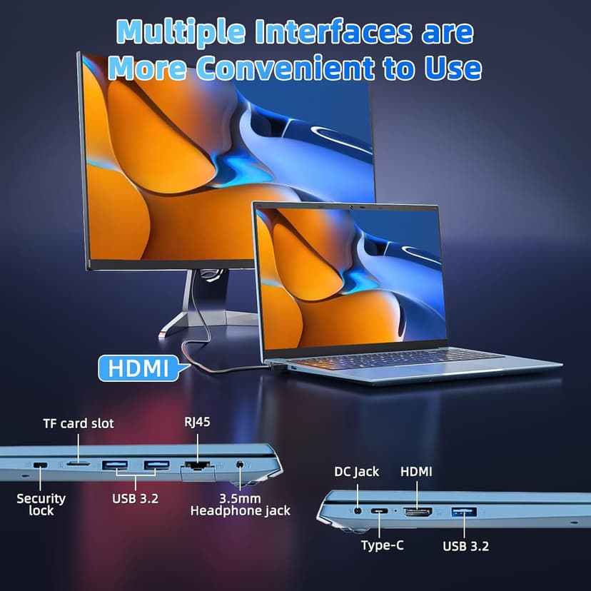 Naclud 15.6 Inch Laptops, 20GB RAM 128GB EMMC+1024GB SSD, Gray | Laptop Computer, Celeron N5095 Quad-Core, Windows 11 Computers, 7000mAh, WiFi 6, BT5.2, USB 3.2 * 3, HDMI, Type-C