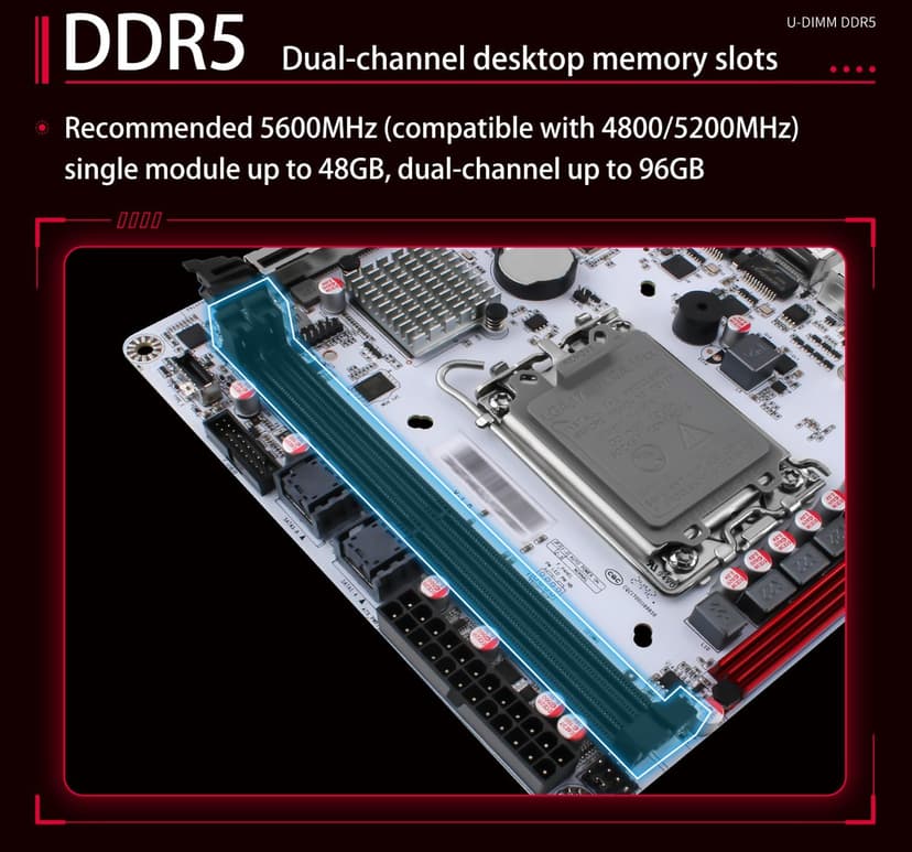 Q670 Pro 8-Bay Mini-ITX NAS Motherboard: LGA1700 for 12th/13th/14th Gen Intel CPUs, 8 SATA 3.0, 3 M.2 NVMe, 2.5G vPro NIC, Dual DDR5 Slots, USB3.2, Dual 4K@60Hz Display (Q670+ 2X SFF-8643)