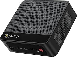 Beelink SER5 MAX Mini PC,AMD Ryzen 7 6800U(8C/16T,up to 4.7 GHz),Mini Computer 32GB LPDDR5 RAM 500GB PCle4.0 SSD Graphics 12 core 2200 MHz,Support 4K Triple Display/Wifi6/BT5.2/USB3.2/HDMI+DP+Type-C