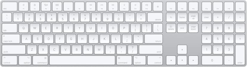 Apple Magic Keyboard with Numeric Keypad: Wireless, Bluetooth, Rechargeable. Works with Mac, iPad, or iPhone; US English - White