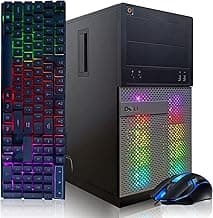 Dell RGB Gaming Desktop PC, Intel Quad I5 up to 3.6GHz, GeForce GTX 1660 Super 6G GDDR6, 16GB RAM, 128G SSD + 2TB, DVD, WiFi & Bluetooth, RGB Keyboard & Mouse, Win 10 Pro (Renewed)
