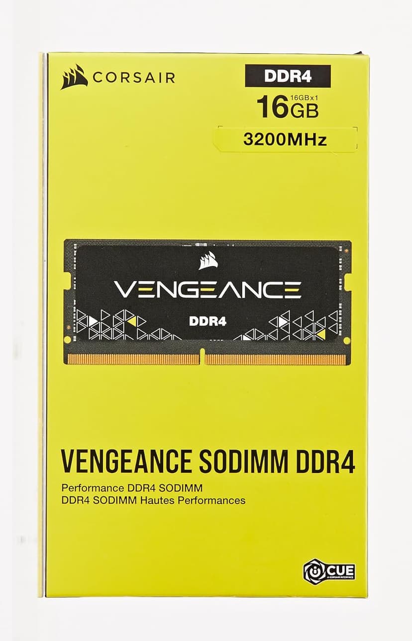 CORSAIR Vengeance SODIMM DDR4 RAM 16GB (1x16GB) 3200MHz CL22-22-22-53 1.2V Intel AMD Laptop Notebook Memory - Black (CMSX16GX4M1A3200C22)