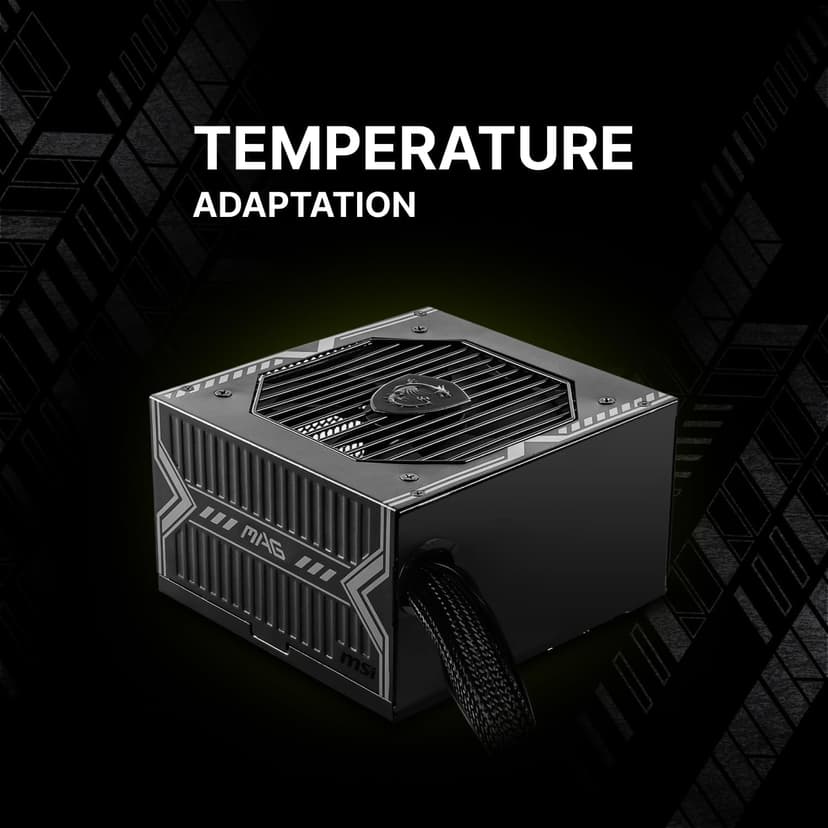 MSI MAG A750BN PCIE 5 Gaming Power Supply - PCIE 5.1 Ready - 80 Plus BronzeCertified 750w - Compact Size - ATX PSU