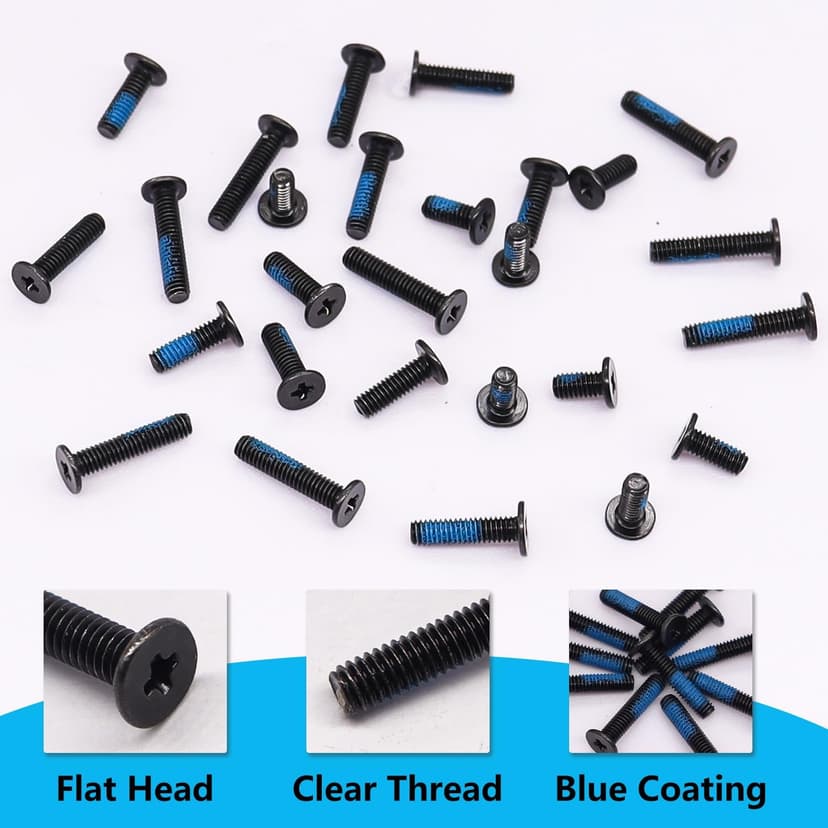 500PCS Laptop Screws Notebook Computer Screws Kit 20 Sizes Blue Nylok Screws M2 M2.5 M3 Laptop Replacement Computer Screws for Motherboard SSD PC Fan Hard Drive