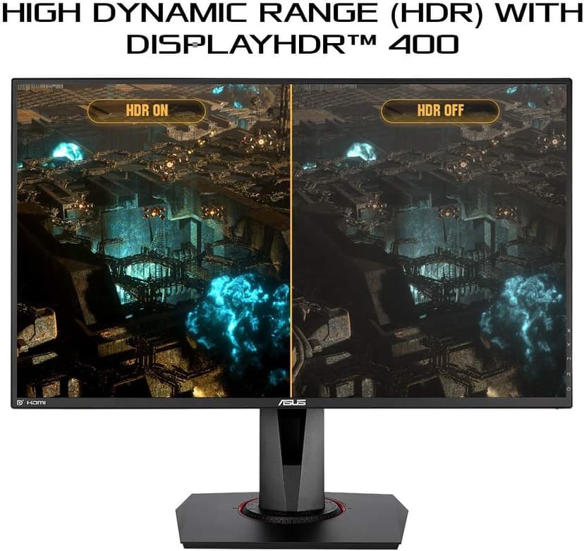 ASUS TUF Gaming VG279QM 27” HDR Monitor, 1080P Full HD (1920 x 1080), Fast IPS, 280Hz, G-SYNC Compatible, Extreme Low Motion Blur Sync (ELMB SYNC), 1ms, DisplayHDR 400,, BLACK