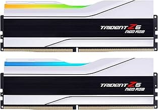 G.SKILL Trident Z5 Neo RGB Series (AMD Expo) DDR5 RAM 32GB (2x16GB) 6000MT/s CL30-36-36-96 1.35V Desktop Computer Memory UDIMM - Matte White (F5-6000J3036F16GX2-TZ5NRW)