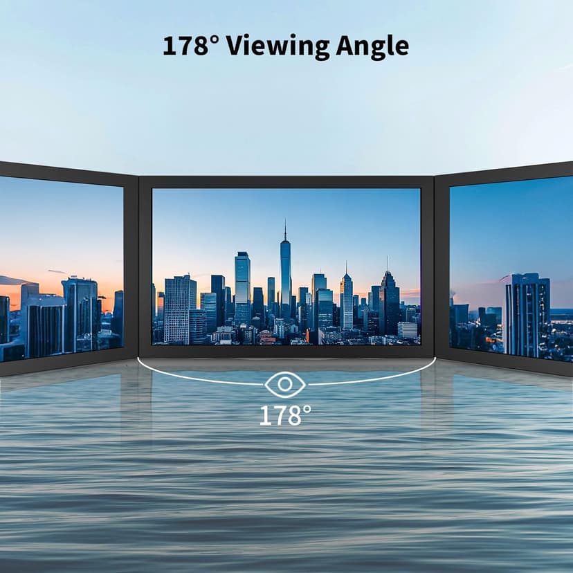 7 Inch Mini Monitor HDMI, Portable Vga Monitor with AV BNC 1024×600 LCD Screen with Built-in Speakers, 178° View Angle IPS, Multi-Function Mini Small Display for Raspberry Pi PC/TV/DVD/CVBS