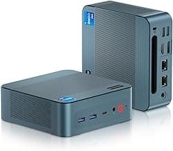 Mini PC Intel Core i9 12900H(14C/20T, up 5.0 GHz), 32GB DDR5 RAM 1TB PCIe SSD, Mini Desktop Computer Dual 2.5GbE/4x USB3.2/HDMI/DP/Thunderbolt 4