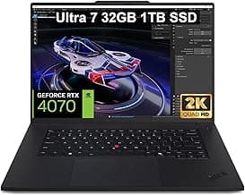 Lenovo ThinkPad P1 Gen 7 Mobile Workstation Laptop (16" 2K 100% sRGB 165Hz, NVIDIA RTX 4070 8GB, Intel Ultra 7 165H, 32GB DDR5 CAMM2 RAM, 1TB SSD) 2X Thunderbolt 4, Wi-Fi 7, 5MP IR Webcam, Win 11 Pro