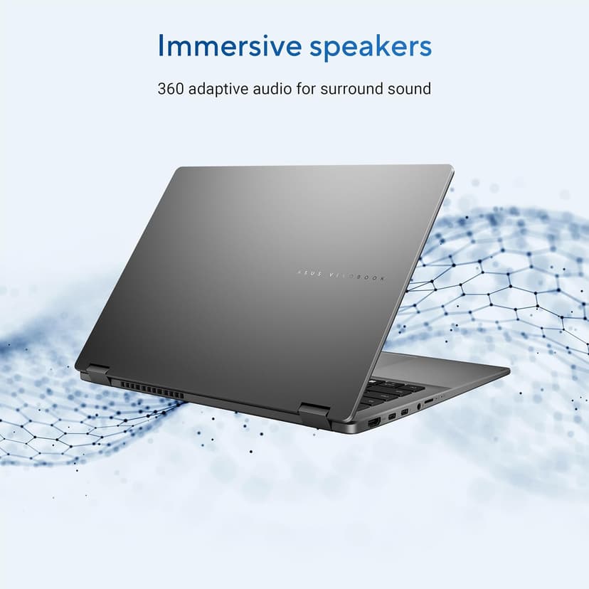 ASUS Vivobook 14 Flip Laptop Copilot+ PC, 14” OLED WUXGA 60Hz Touch Display, Intel® Core™ Ultra 5 226V, Intel® Arc™ Graphics, 16GB Memory, 512GB Storage, Windows 11, Matte Gray, TP3407SA-ES54T