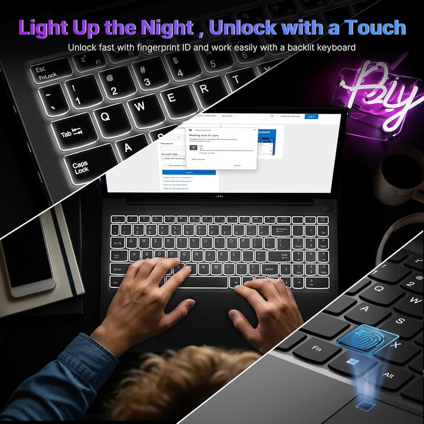 NIMO 17.3 Gaming-Laptop Ryzen 9 8945HS (>i9-13900H) 16GB RAM, 1TB SSD, Radeon 780M, PD 100W USB-C 4.0 AI-Enhanced for Copilot VR Ready, Backlit KB Fingerprint Unlock, Gaming Student Office Business