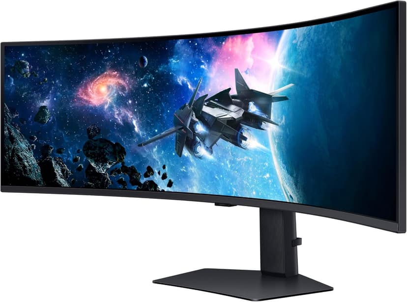 SAMSUNG 49” Odyssey G9 Series DQHD 1000R Curved Gaming Monitor, 1ms(GtG), VESA DisplayHDR 1000, 240Hz, AMD FreeSync Premium Pro, Height Adjustable Stand, Ultrawide Screen, LS49CG954ENXZA, 2024