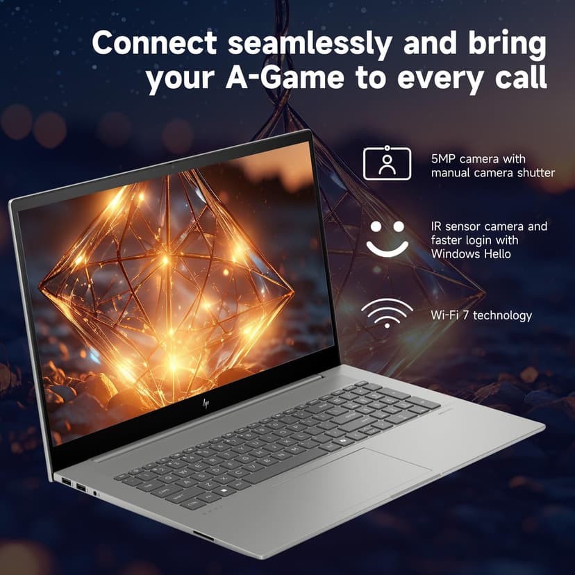 HP 2025 Envy Next Gen Copilot AI Ready Business Laptop, 17.3" UHD Display, Intel Core Ultra 7 155U, GeForce RTX 3050, 64GB DDR5 RAM, 2TB SSD, Backlit KB, Wi-Fi 7, W11P, ADATA 512 External SSD Bundle