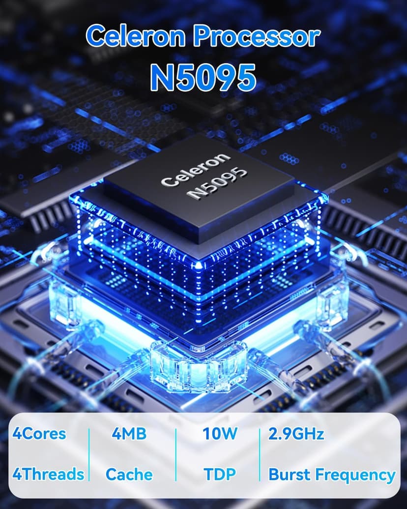 15.6" Laptop PC- Quad-Core N95 Processor (Up to 3.4GHz) Laptop Computer 16GB DDR4 512GB SSD, Students Business Laptop Support Touch ID,WiFi, BT4.2, HDMI, USB 3.0