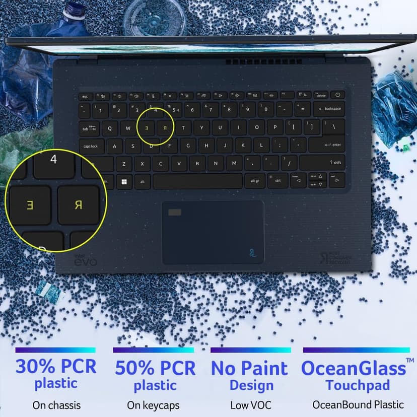 Acer Aspire Vero AV14-52P-55N4 Intel Evo Green PC | 14" FHD IPS 100% sRGB Display | Intel Core i5-1335U | Intel Iris Xe Graphics | 8GB LPDDR4X | 512GB Gen 4 SSD | Killer Wi-Fi 6E | PCR Materials