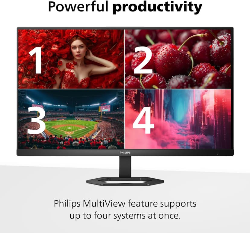 Philips 27E1N5900R 27inch 4K UHD (3840 x 2160) IPS Monitor, HDR 400, VESA, HDMI x1, VGA x1, USB-C x1, Adaptive Sync, 4 Year Advance Replacement Warranty