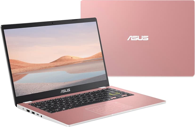 ASUS 2022 14" Thin Light Business Student Laptop Computer, Intel Celeron N4020 Processor, 4GB DDR4 RAM, 320 GB Storage, 12Hours Battery, Webcam, Zoom Meeting, Win11 + 1 Year Office 365, Rose Gold