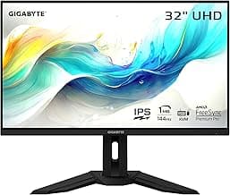 GIGABYTE M32U 32" 4K 144Hz Gaming Monitor with IPS, 1ms Response Time, HDMI 2.1, USB 3.0 - Black