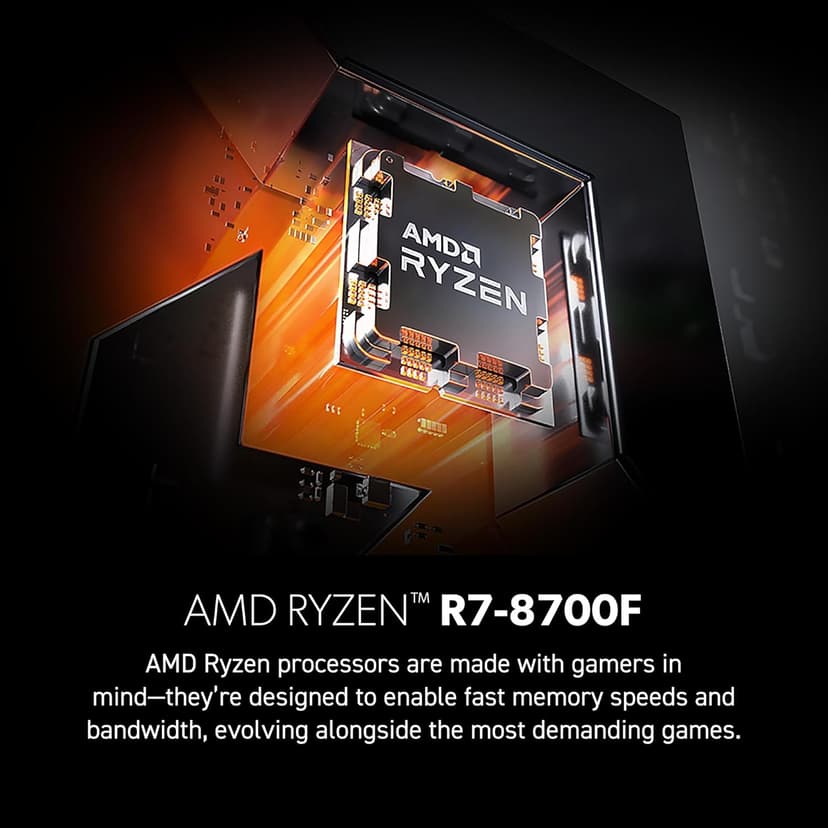 MSI Codex Z2 Gaming Desktop: AMD R7-8700F, GeForce RTX 5070, 32GB DDR5, 2TB m.2 NVMe SSD, USB Type-C, VR-Ready, Windows 11 Home : A8NVP-436US