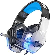 BENGOO V-4 Gaming Headset for Xbox Series X|S, Xbox One, PS5, PC, Mac, Nintendo Switch, Noise Cancelling Over Ear Headphones with Mic, LED Light, 7.1 Surround Sound, Soft Memory Earmuffs, 3.5mm
