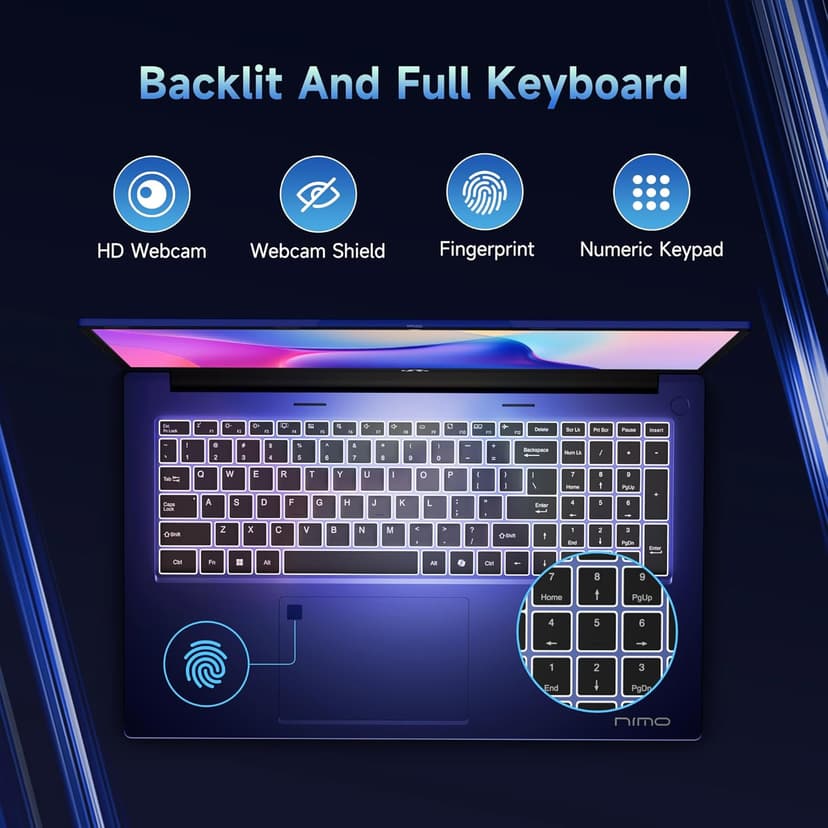 NIMO 17.3" IPS FHD-Gaming-Laptop, 8 Cores AMD Ryzen 7 6800H 32GB DDR5 RAM 1TB SSD (Beat Intel i7-12700H, Up to 4.7GHz) AMD Radeon 680M GPU-Computer with 100W Type-C Backlit Keyboard, Fingerprint