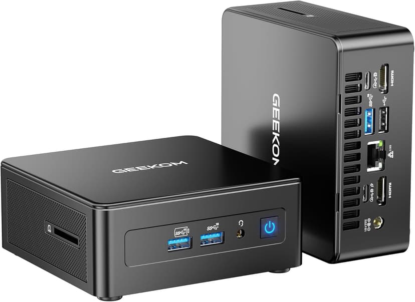 GEEKOM IT15 AI Mini PC, The Most Powerful 15th Gen Intel Ultra 9 285H, 32GB DDR5 2TB NVMe SSD,Intel Arc140T GPU/WiFi7 3D Antennas/8K Quad Display/PD4.0/SD Slot Video Editing, Programming, Office