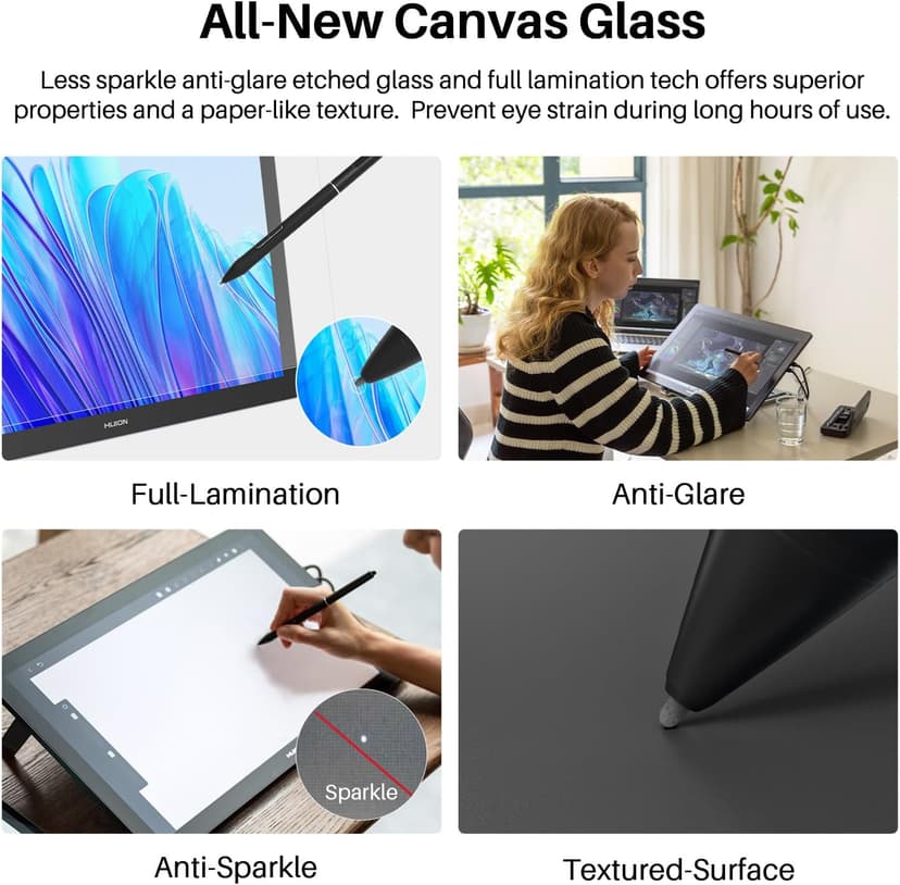 HUION KAMVAS Pro 19 4K UHD Drawing Tablet with Touch Screen, 96% Adobe RGB Drawing Monitor with 1.07 Billion Colors, PenTech 4.0 Stylus PW600, 16384 Pen Pressure, Slim Pen, Keydial Mini, 18.4inch
