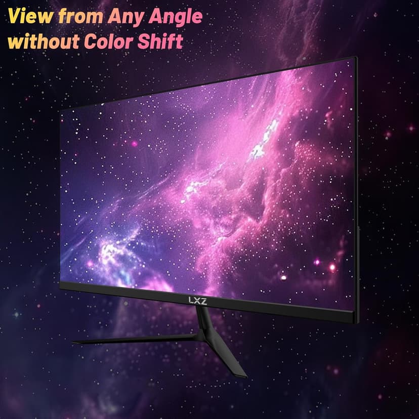 LXZ Gaming Monitor 24.5 inch, 200hz Monitor FHD 1080P Frameless IPS Display with Eye Care, DP/HDMI, Wall Mount Compatible - Black