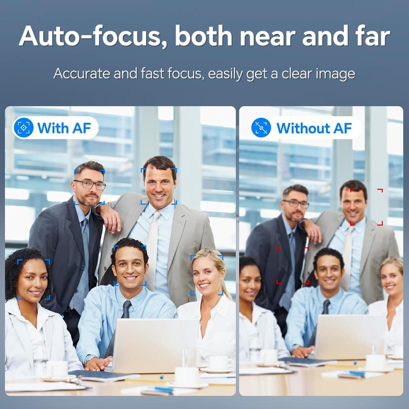 4K Webcam for PC, 4K UHD USB Webcam with Microphone, New Upgraded Auto Focus, Low Distortion, Privacy Cover, PC Camera for Zoom, Skype, Teams, Laptop, Conferencing, Calling, NewEye 60s