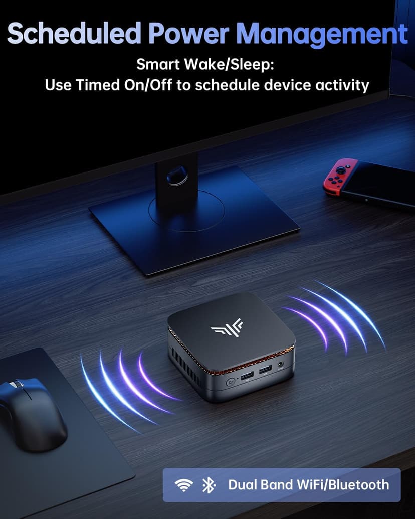 KAMRUI Essenx E1 Mini PC,W-11 Pro 12th N97 Mini Computer(Beat N150,up to 3.6GHz),Mini Desktop Computers 16GB RAM 512GB SSD,Desktop PC Support 4K HDMI+DP,Mini PC with Dual WiFi,Business Home Office