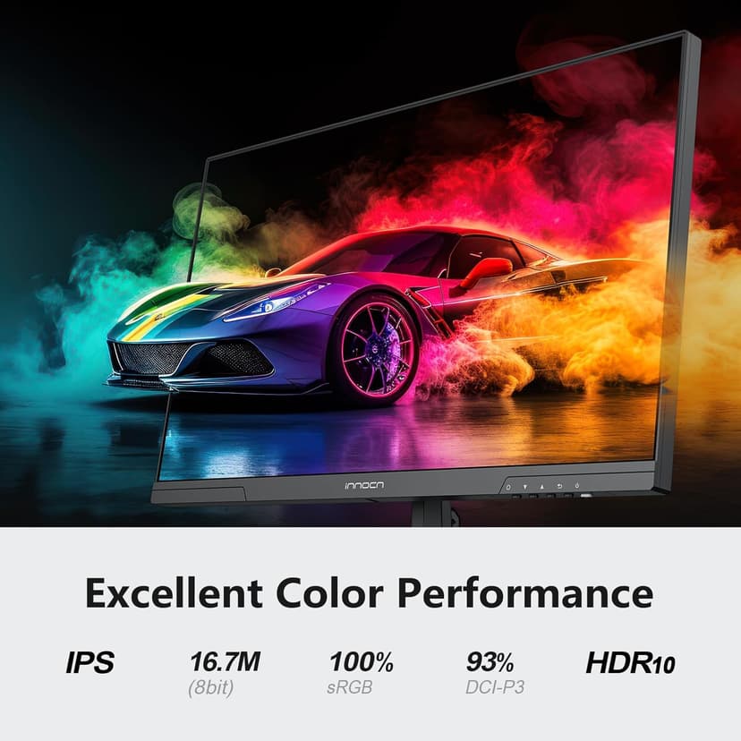 INNOCN 24.5" Gaming Monitor 1440p 240Hz QHD 2K PC Desktop Gaming Fast IPS HDMI 2.1 Display, DisplayPort, 1ms, Built-in Speaker, 25G2S