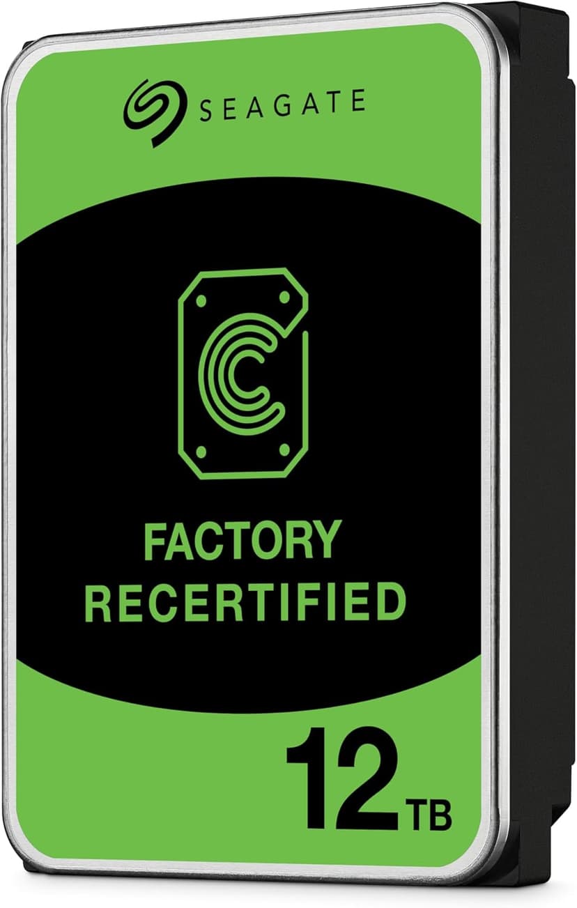 Seagate (Recertified) 12TB IronWolf NAS SATA Hard Drive 6Gb/s 256MB Cache 3.5-Inch Internal Hard Drive for NAS Servers, Personal Cloud Storage (ST12000VN0007)